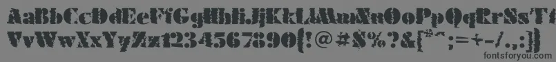 フォントFuturaeugeniacWinter90 – 黒い文字の灰色の背景