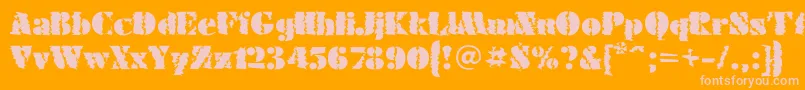 FuturaeugeniacWinter90 Font – Pink Fonts on Orange Background