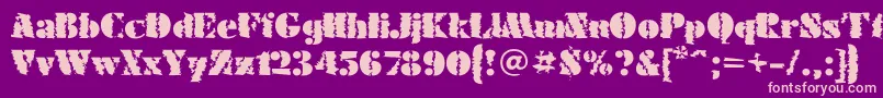 FuturaeugeniacWinter90 Font – Pink Fonts on Purple Background