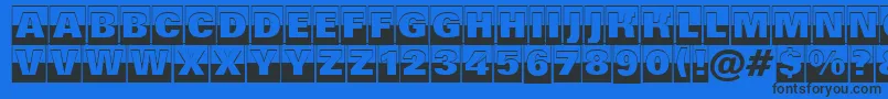 Grotic4 Font – Black Fonts on Blue Background