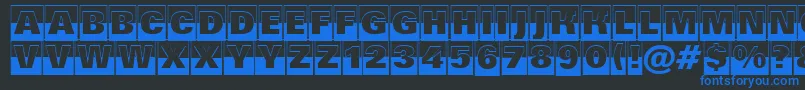 Grotic4 Font – Blue Fonts on Black Background