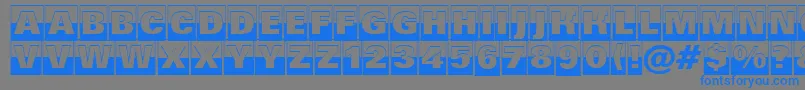 Grotic4 Font – Blue Fonts on Gray Background