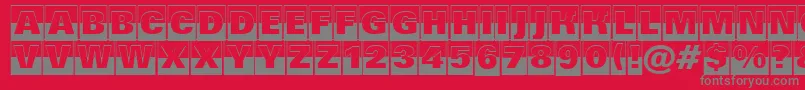 Grotic4 Font – Gray Fonts on Red Background