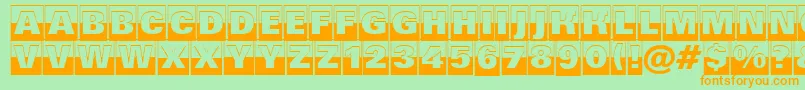 Grotic4 Font – Orange Fonts on Green Background