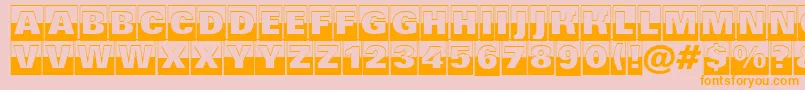 Grotic4 Font – Orange Fonts on Pink Background