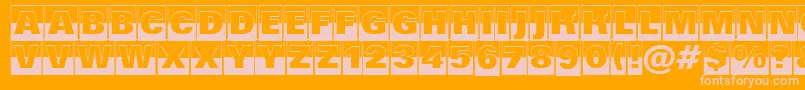 Grotic4 Font – Pink Fonts on Orange Background