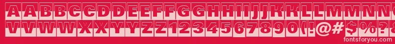 Grotic4 Font – Pink Fonts on Red Background