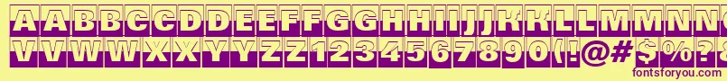 Grotic4 Font – Purple Fonts on Yellow Background