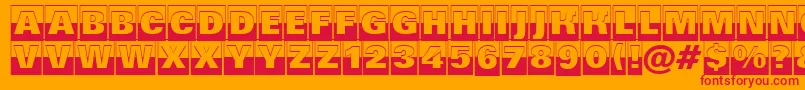 Grotic4 Font – Red Fonts on Orange Background