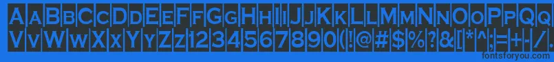 ACoppergothcm Font – Black Fonts on Blue Background