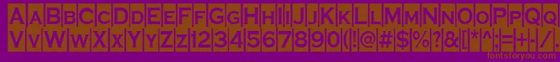 ACoppergothcm Font – Brown Fonts on Purple Background