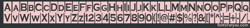 Шрифт ACoppergothcm – розовые шрифты на чёрном фоне