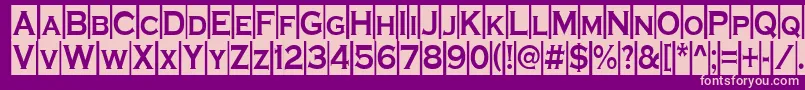 ACoppergothcm Font – Pink Fonts on Purple Background