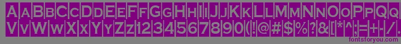 ACoppergothcm Font – Purple Fonts on Gray Background