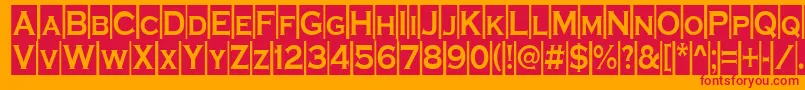 ACoppergothcm Font – Red Fonts on Orange Background