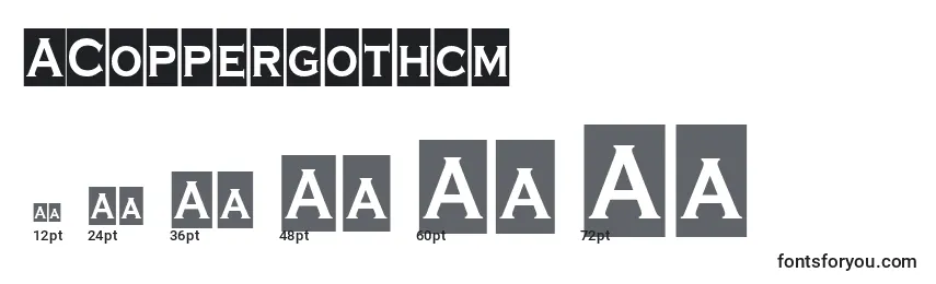 Размеры шрифта ACoppergothcm