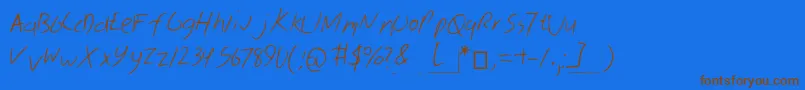 Skribal Font – Brown Fonts on Blue Background