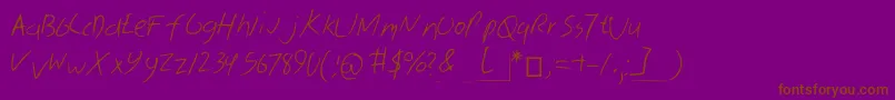 Skribal Font – Brown Fonts on Purple Background