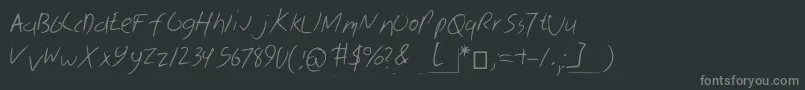 フォントSkribal – 黒い背景に灰色の文字