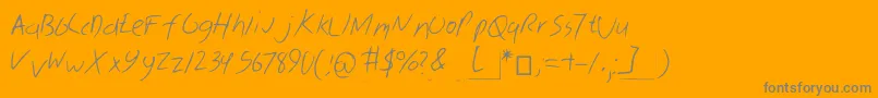 Skribal-Schriftart – Graue Schriften auf orangefarbenem Hintergrund