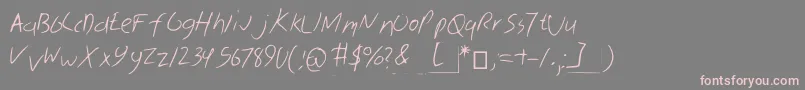 フォントSkribal – 灰色の背景にピンクのフォント