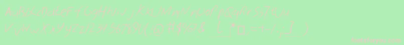 Czcionka Skribal – różowe czcionki na zielonym tle