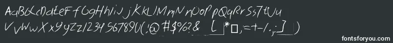 フォントSkribal – 黒い背景に白い文字