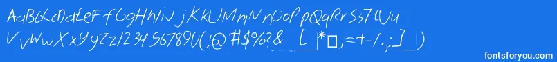 Skribal Font – White Fonts on Blue Background