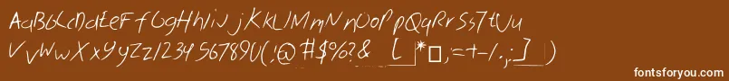 フォントSkribal – 茶色の背景に白い文字