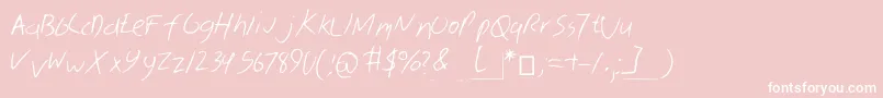 Skribal Font – White Fonts on Pink Background