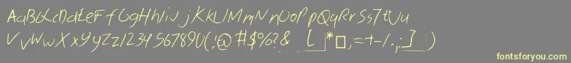 Skribal-Schriftart – Gelbe Schriften auf grauem Hintergrund