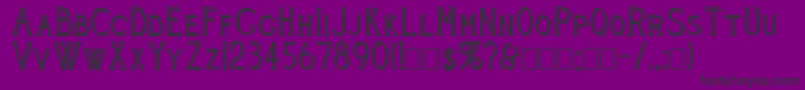 Cleavers Juvenia Blocked Font – Black Fonts on Purple Background
