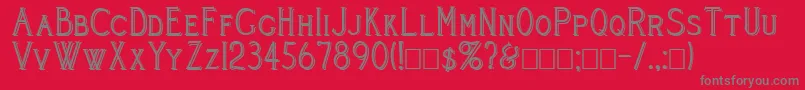 Cleavers Juvenia Blocked Font – Gray Fonts on Red Background