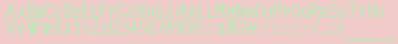 Cleavers Juvenia Blocked Font – Green Fonts on Pink Background