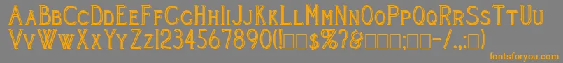 Cleavers Juvenia Blocked Font – Orange Fonts on Gray Background