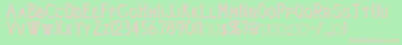Cleavers Juvenia Blocked Font – Pink Fonts on Green Background