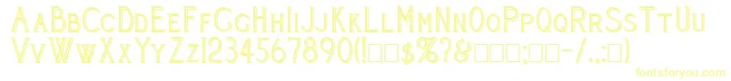 Cleavers Juvenia Blocked-Schriftart – Gelbe Schriften