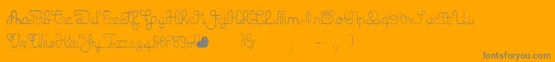 Vespertine Font – Gray Fonts on Orange Background