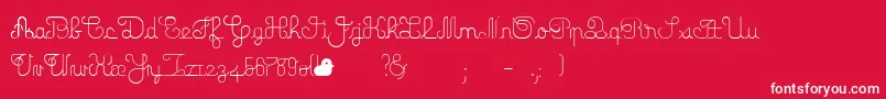 Vespertine Font – White Fonts on Red Background