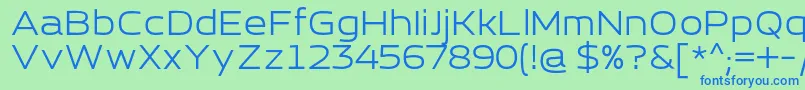 フォントEsqaderoFfCy4fRegular – 青い文字は緑の背景です。