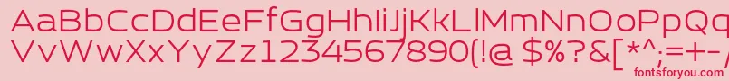 EsqaderoFfCy4fRegular Font – Red Fonts on Pink Background