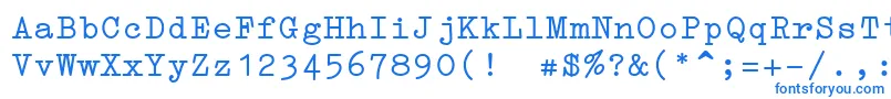 Шрифт ErikaType – синие шрифты на белом фоне