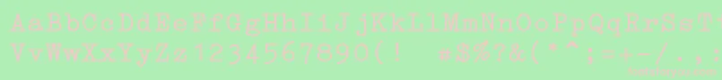 ErikaType Font – Pink Fonts on Green Background