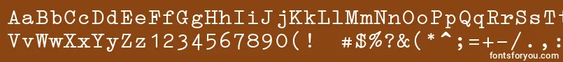 Шрифт ErikaType – белые шрифты на коричневом фоне