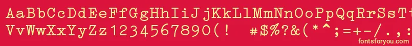 ErikaType-fontti – keltaiset fontit punaisella taustalla