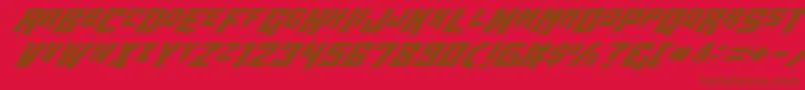 Wbv5ital-Schriftart – Braune Schriften auf rotem Hintergrund