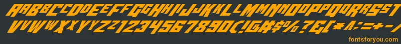 Wbv5ital Font – Orange Fonts on Black Background