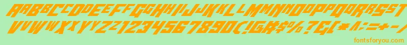 Wbv5ital Font – Orange Fonts on Green Background