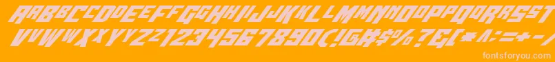 Wbv5ital Font – Pink Fonts on Orange Background