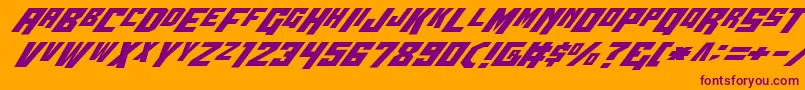 Wbv5ital Font – Purple Fonts on Orange Background